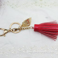 DIY Tassel Keychain Crystal Leaf Leather Tassel For Handbag